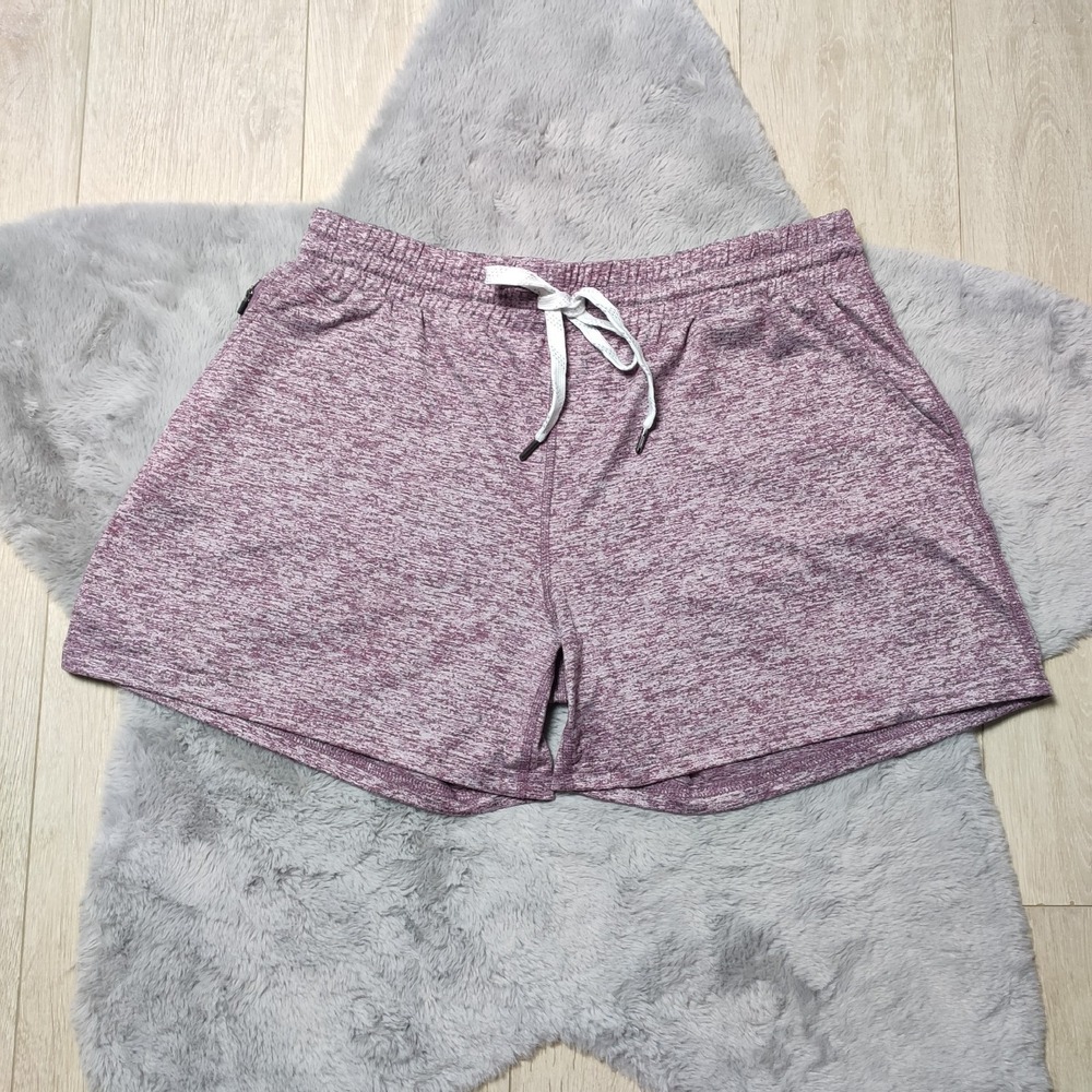 Pacific Trail Space Dye Heathered Purple Athletic Shorts Size Large